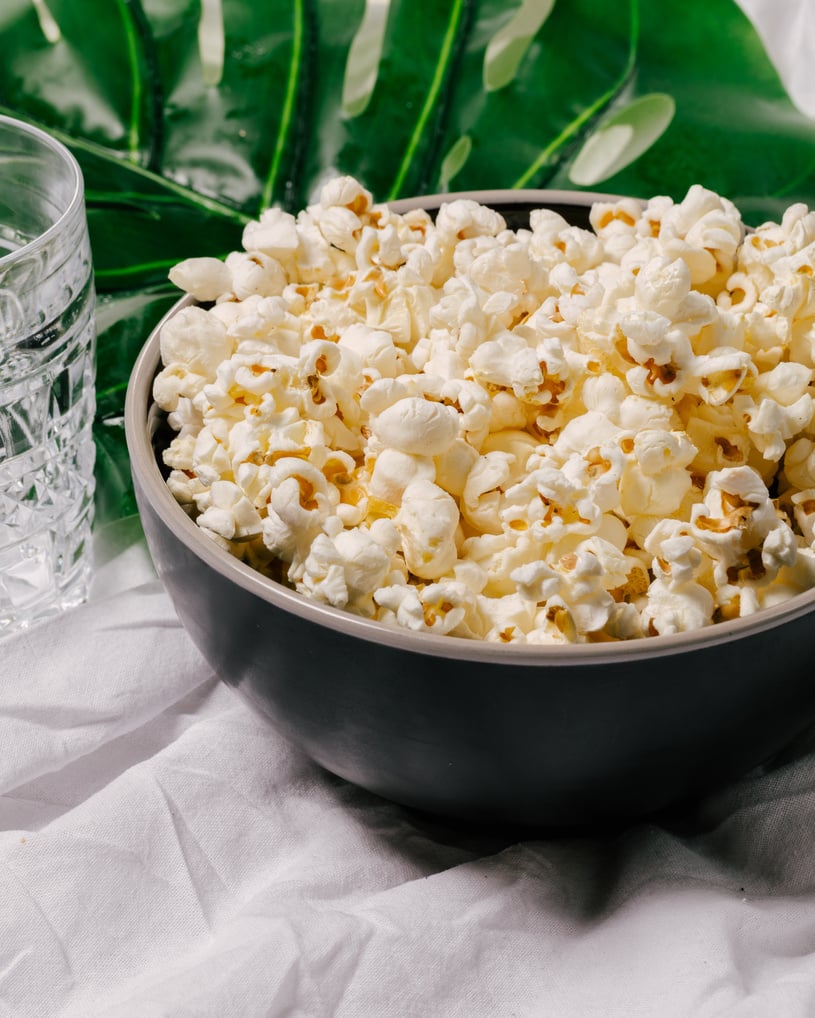 A Close-Up Shot of a Bowl of Popcorn